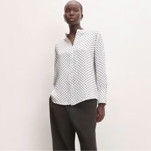 NWOT Everlane Polka Dot Popover Shirt Blouse Size 10